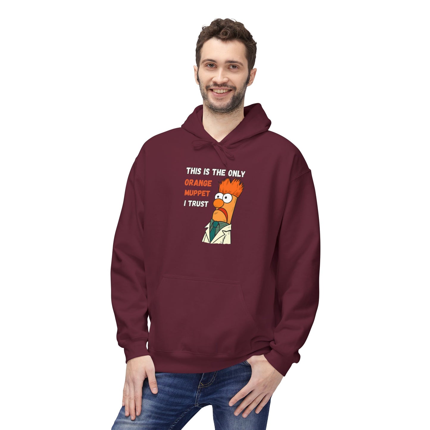 Orange Muppet Relaxed Fit Hoodie