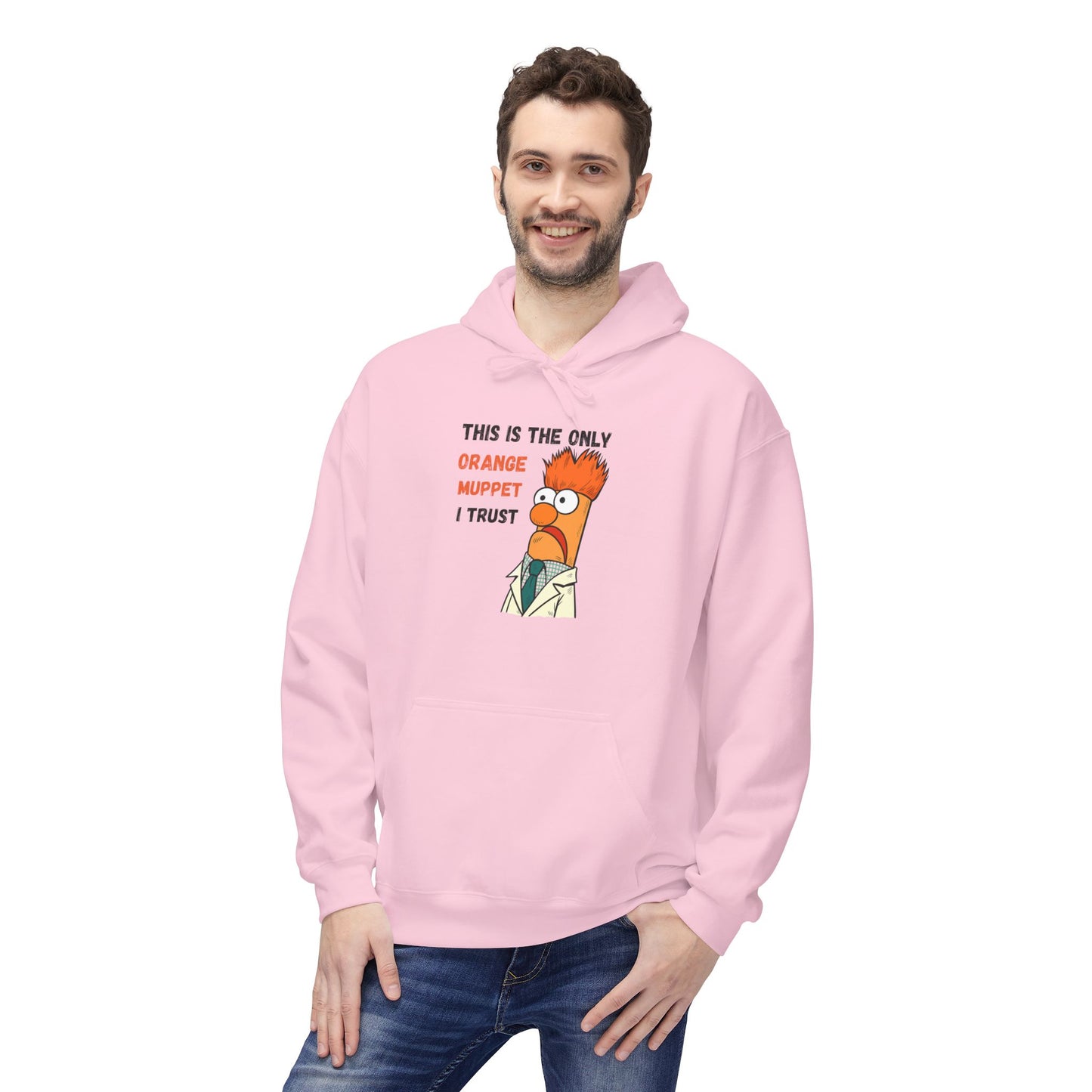 Orange Muppet Relaxed Fit Hoodie