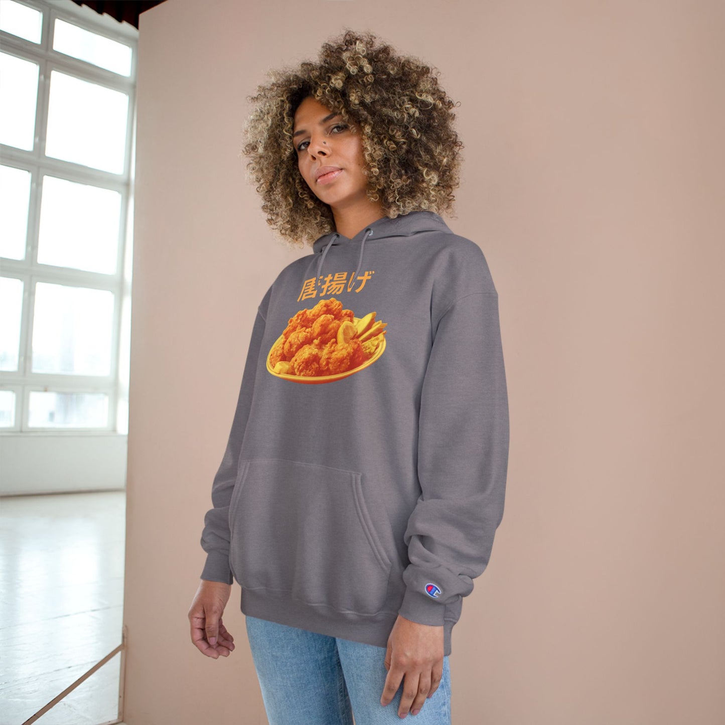 KARAAGE!!!! Medium-Heavy Champion Hoodie