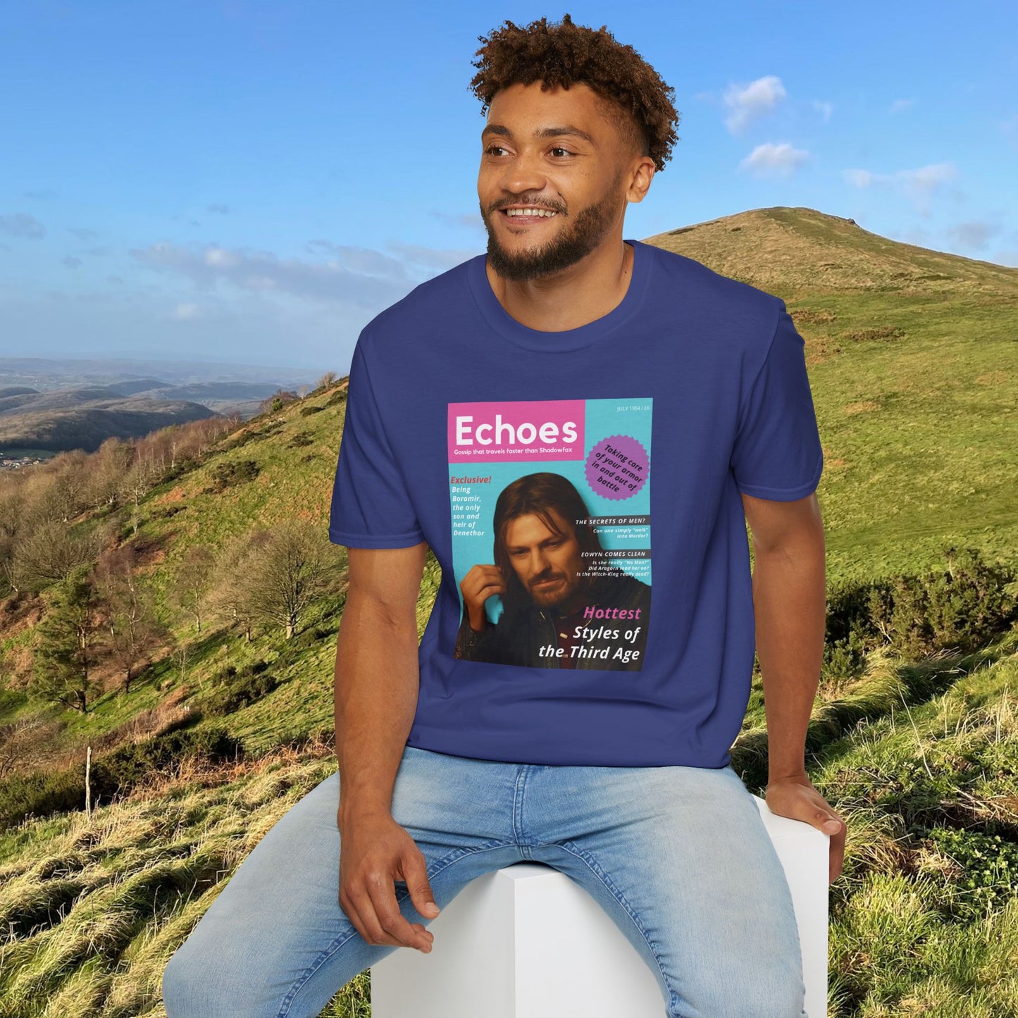 Echoes (LOTR Magazine Cover Shirt) Softstyle T-shirt