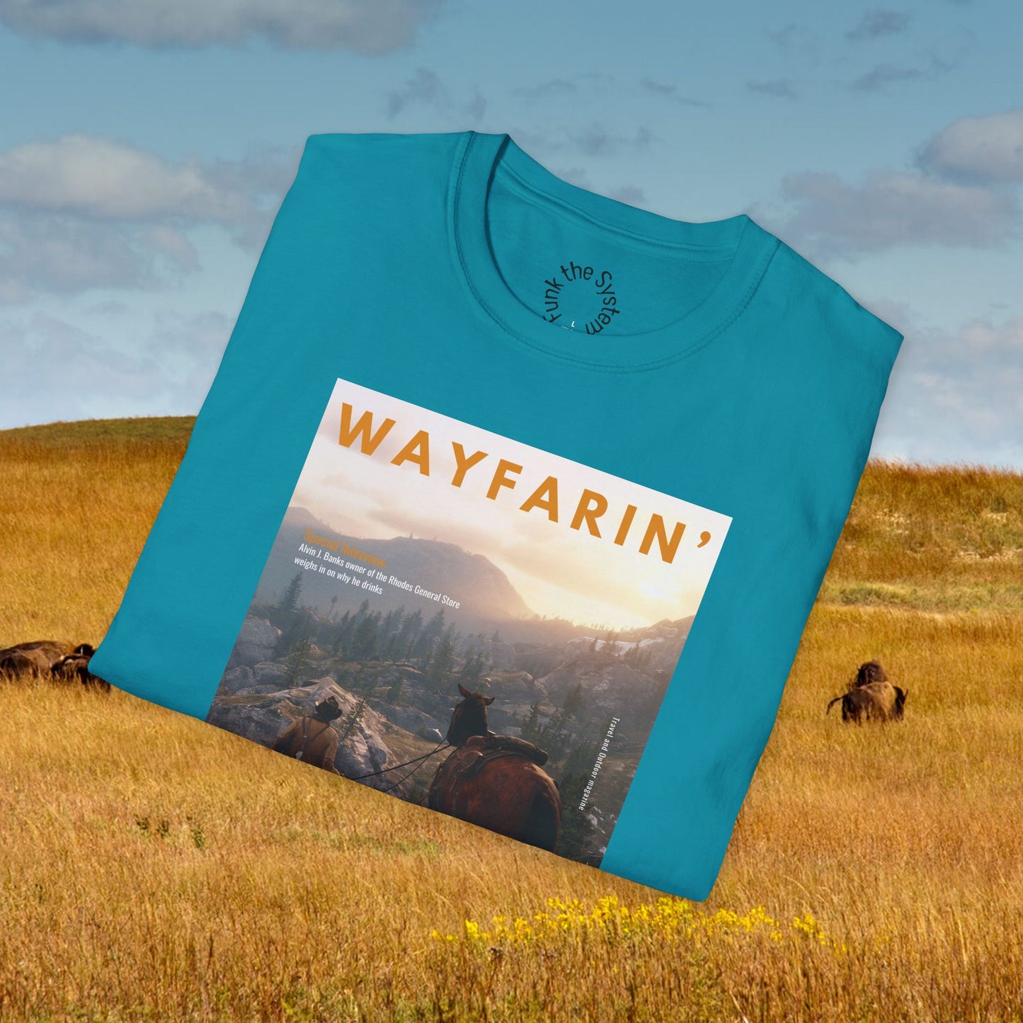Wayfarin' (RDR2 Magazine Cover) Softstyle T-shirt