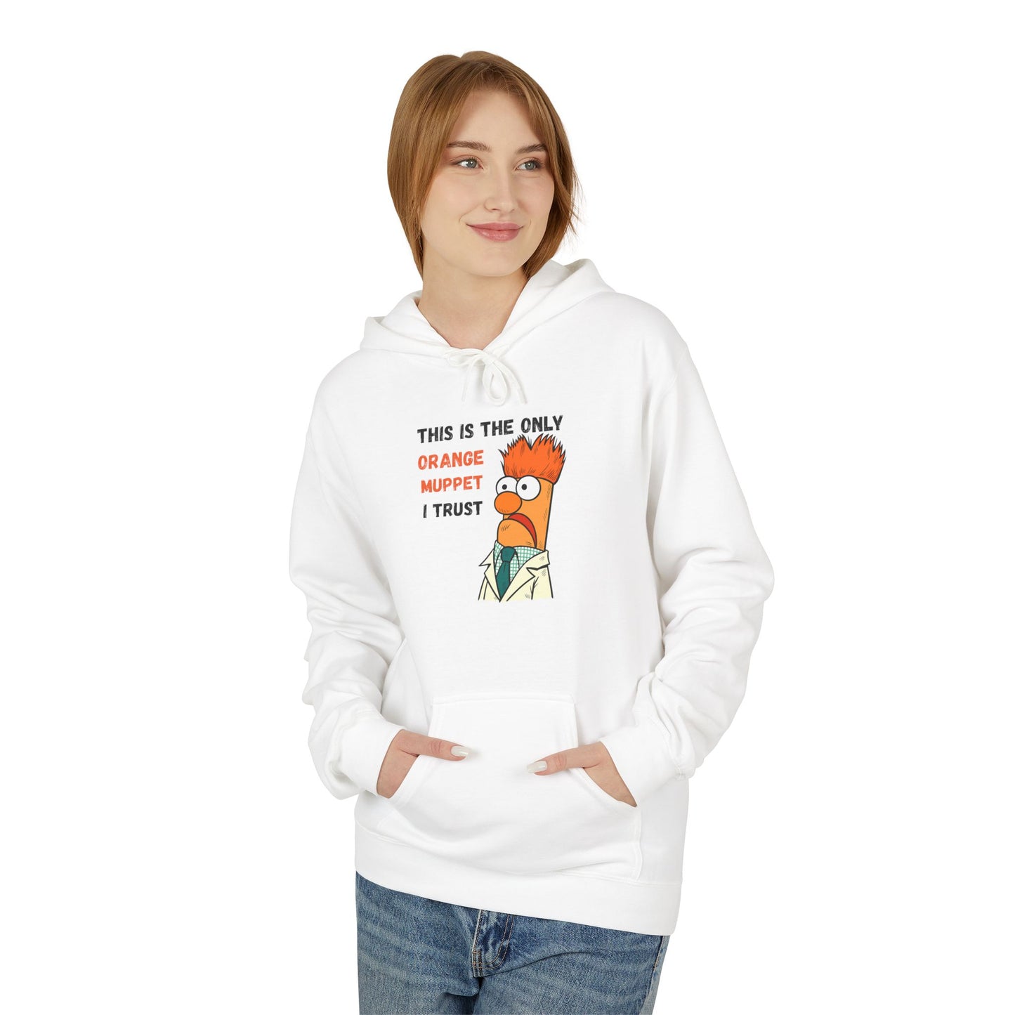 Orange Muppet Relaxed Fit Hoodie
