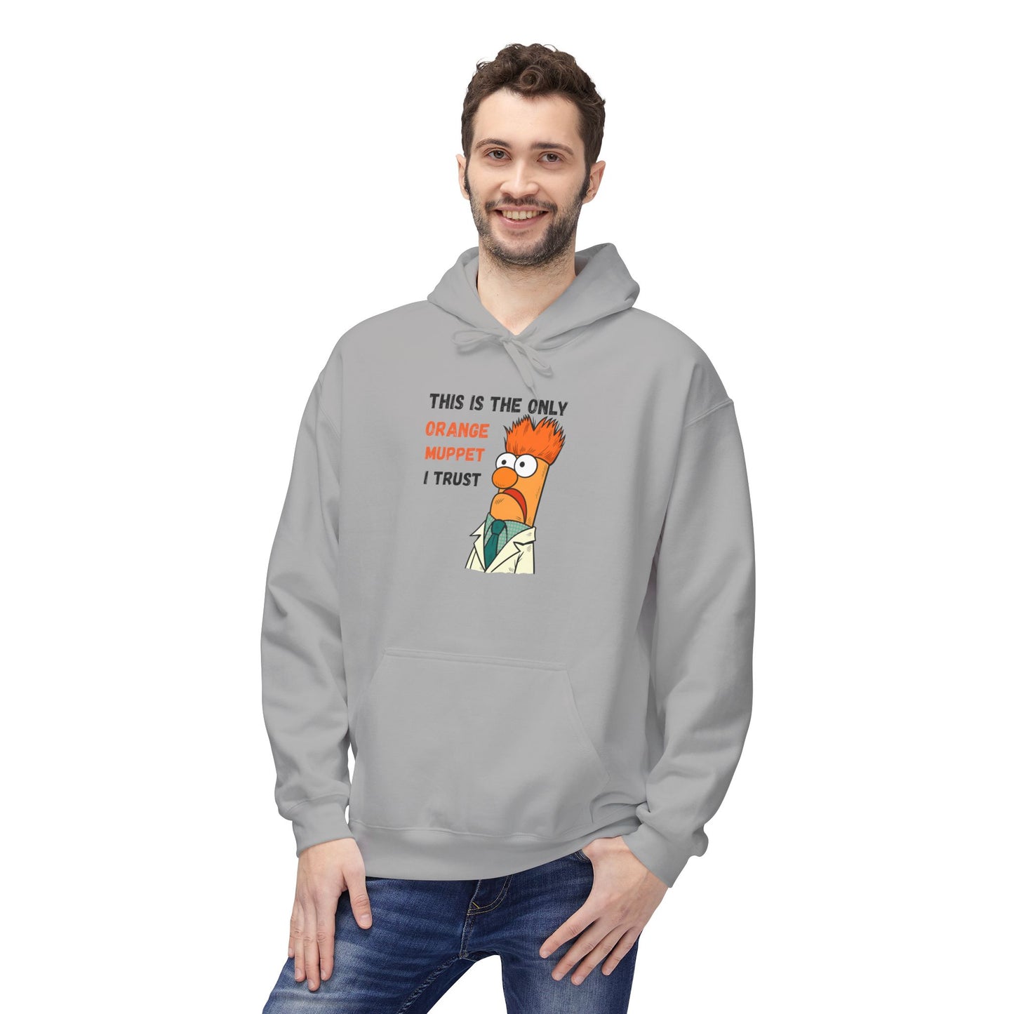 Orange Muppet Relaxed Fit Hoodie