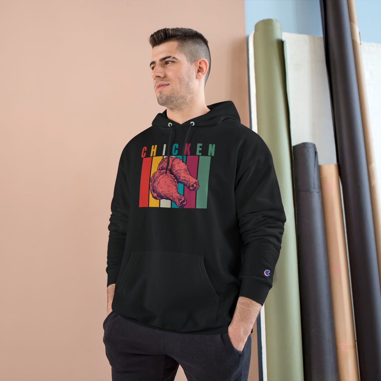 Chicken! Medium-Heavy Champion Hoodie
