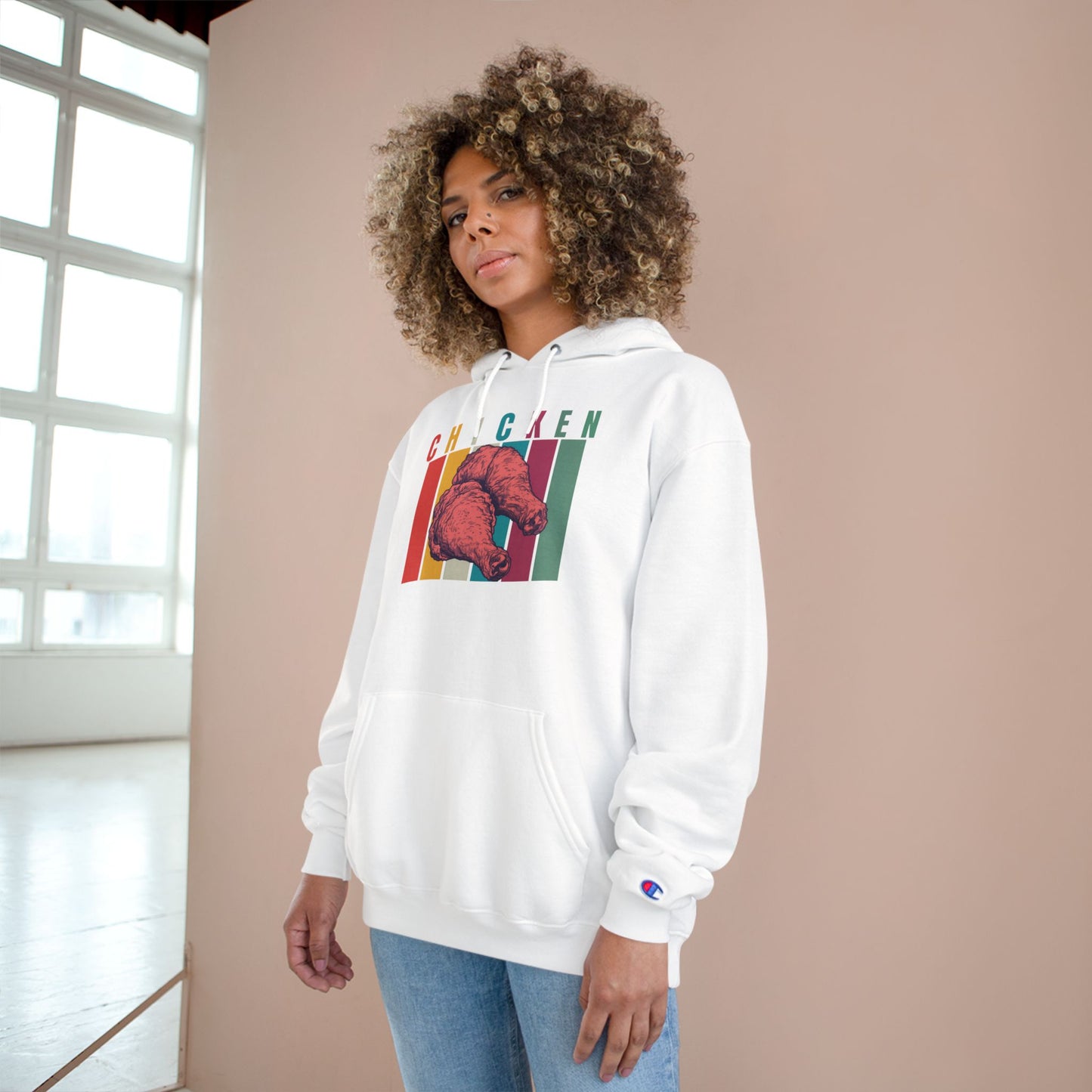 Chicken! Medium-Heavy Champion Hoodie
