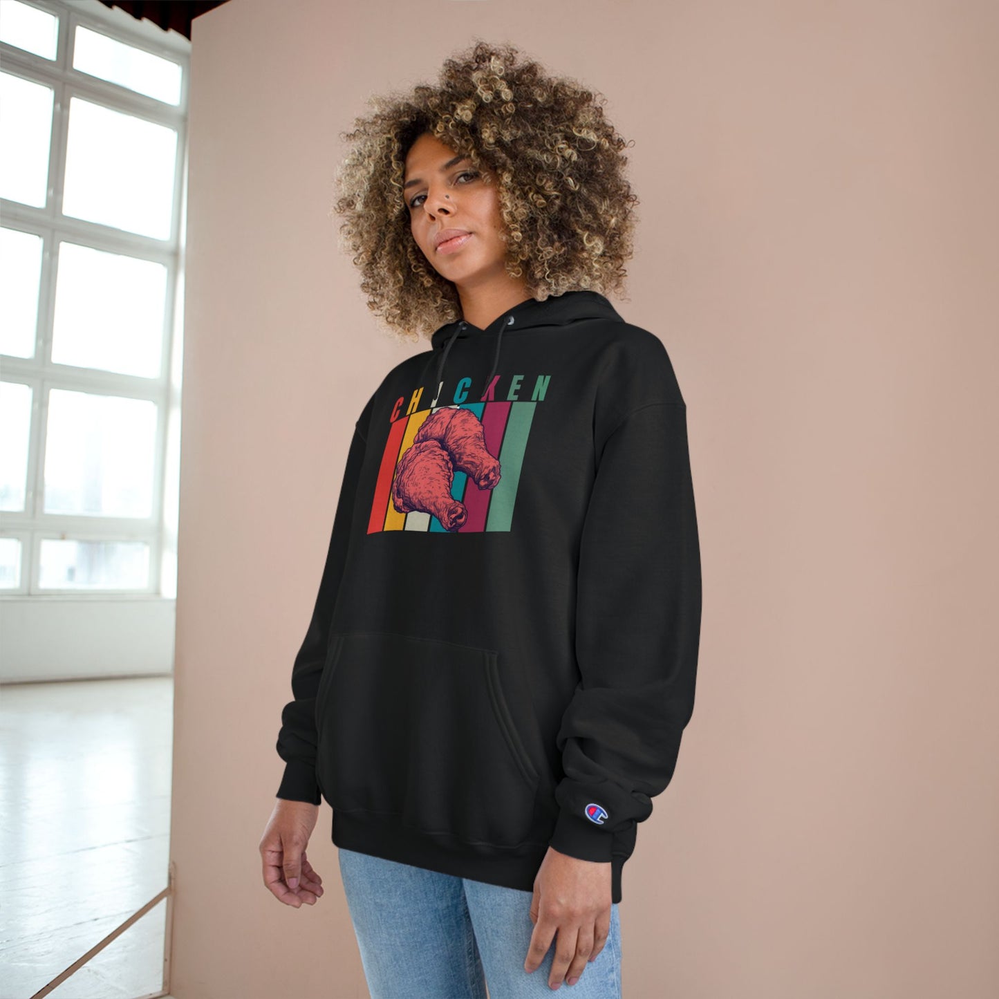 Chicken! Medium-Heavy Champion Hoodie