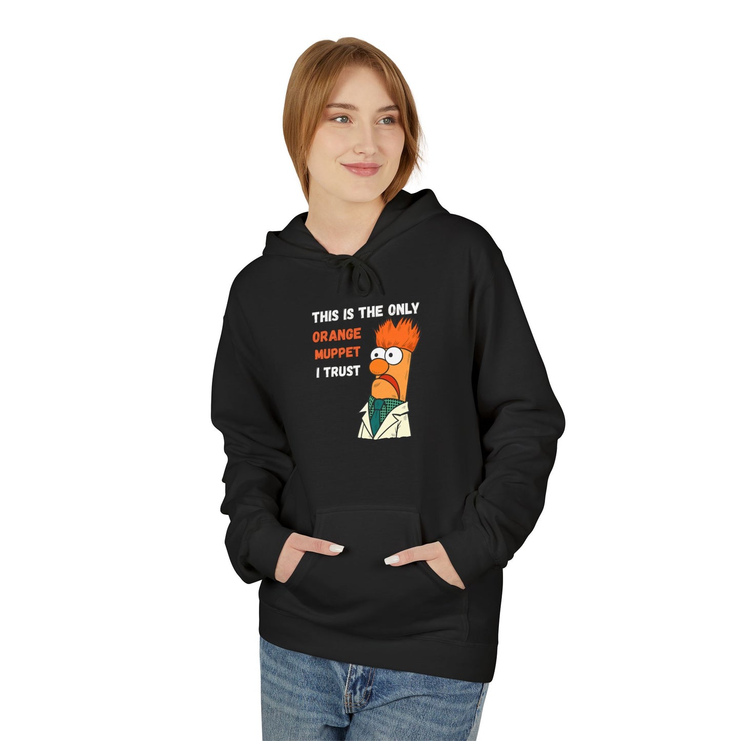 Orange Muppet Relaxed Fit Hoodie