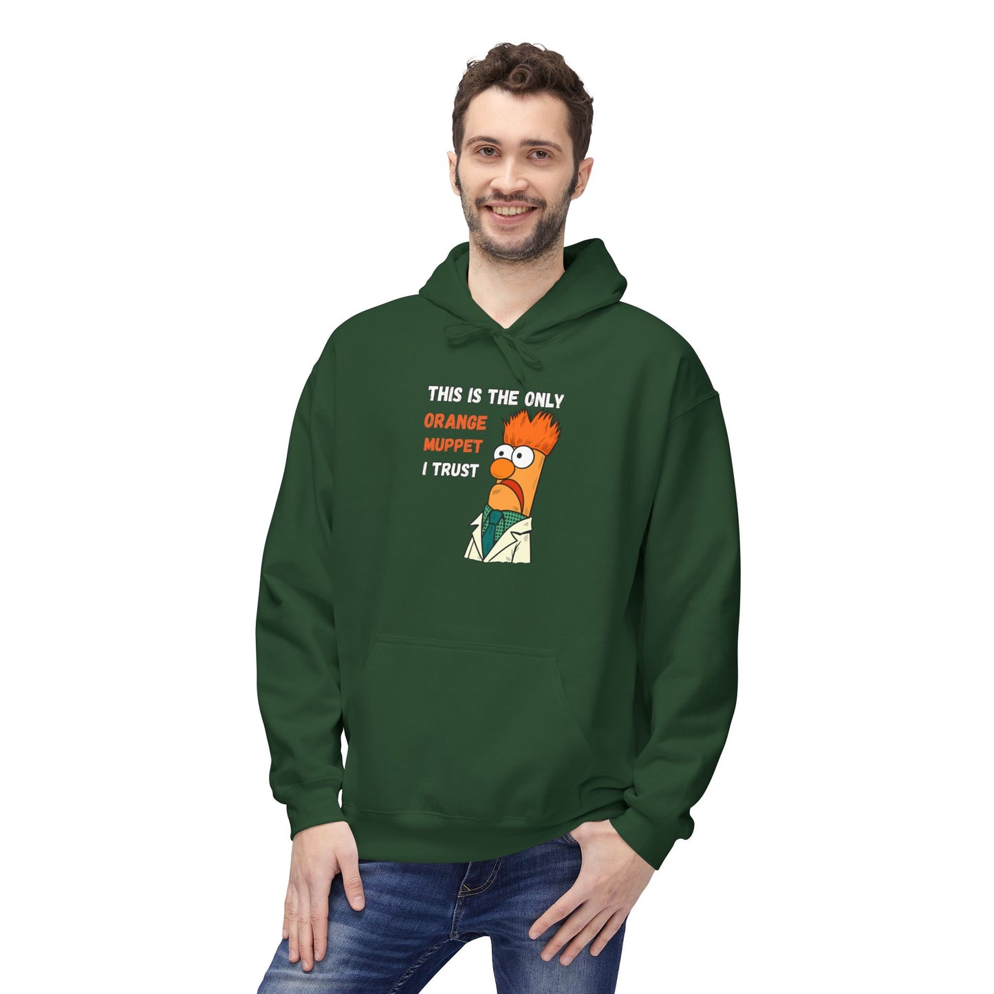 Orange Muppet Relaxed Fit Hoodie