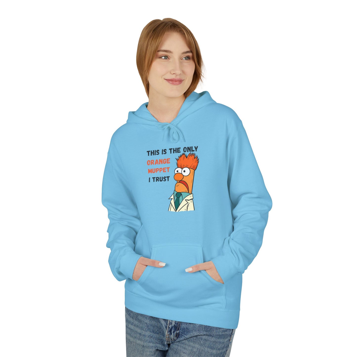 Orange Muppet Relaxed Fit Hoodie