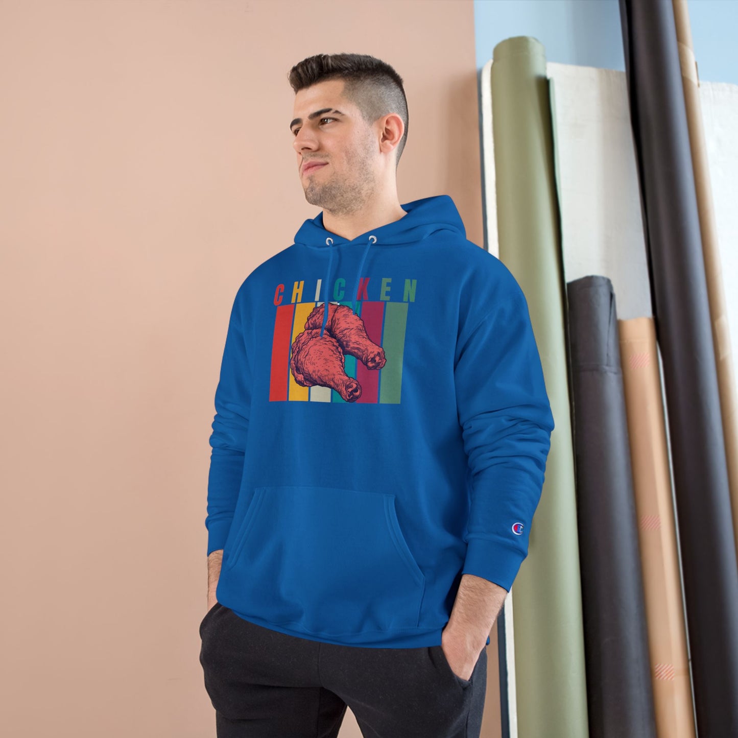 Chicken! Medium-Heavy Champion Hoodie