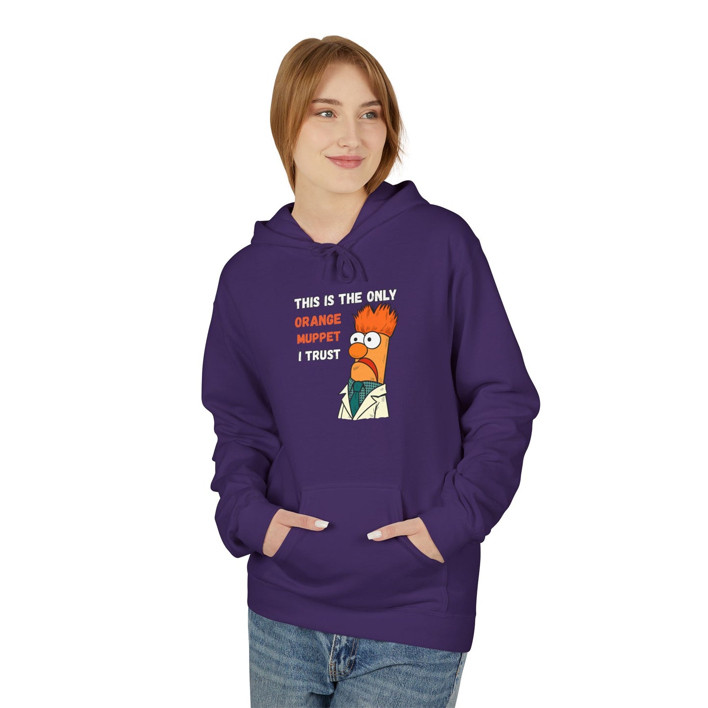 Orange Muppet Relaxed Fit Hoodie