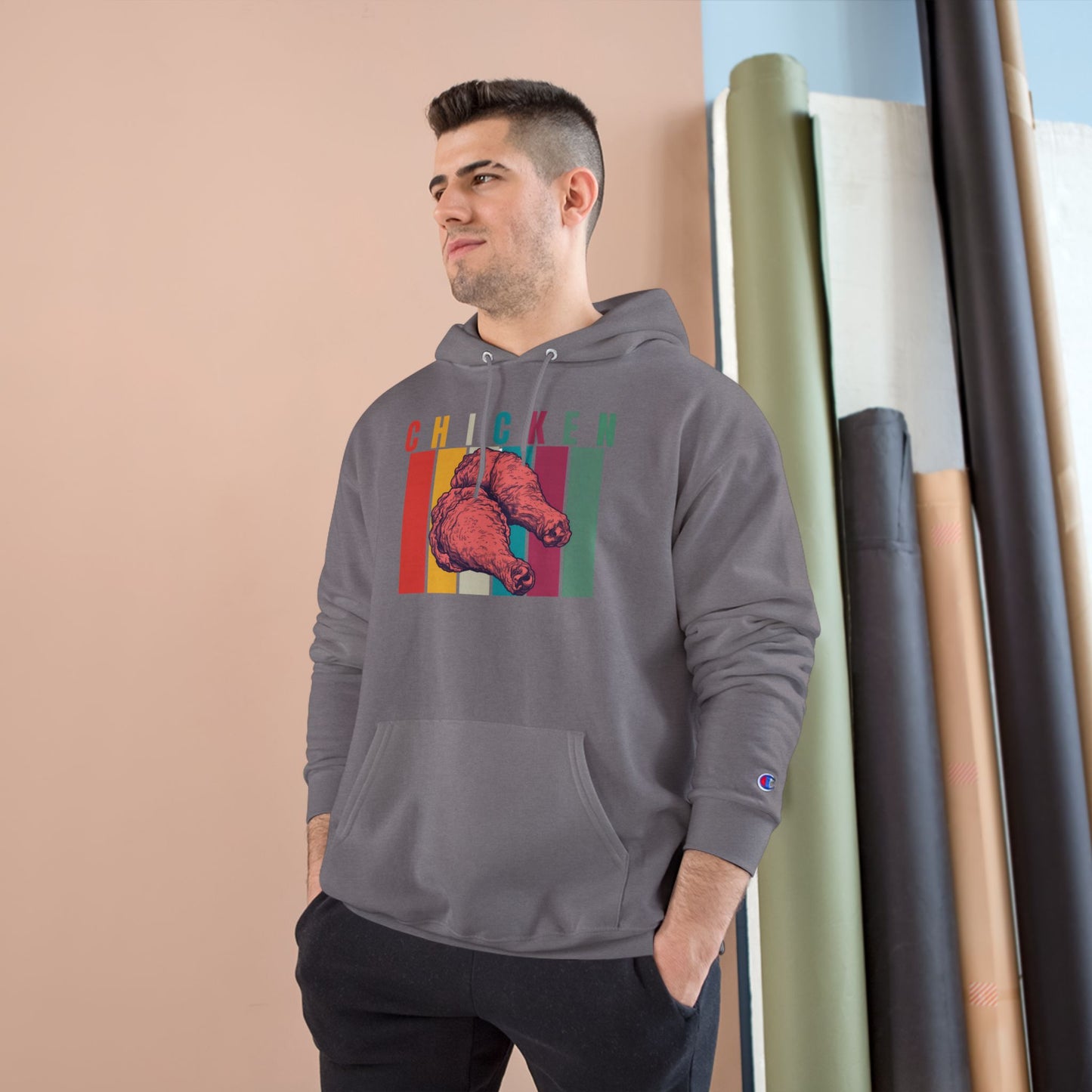 Chicken! Medium-Heavy Champion Hoodie