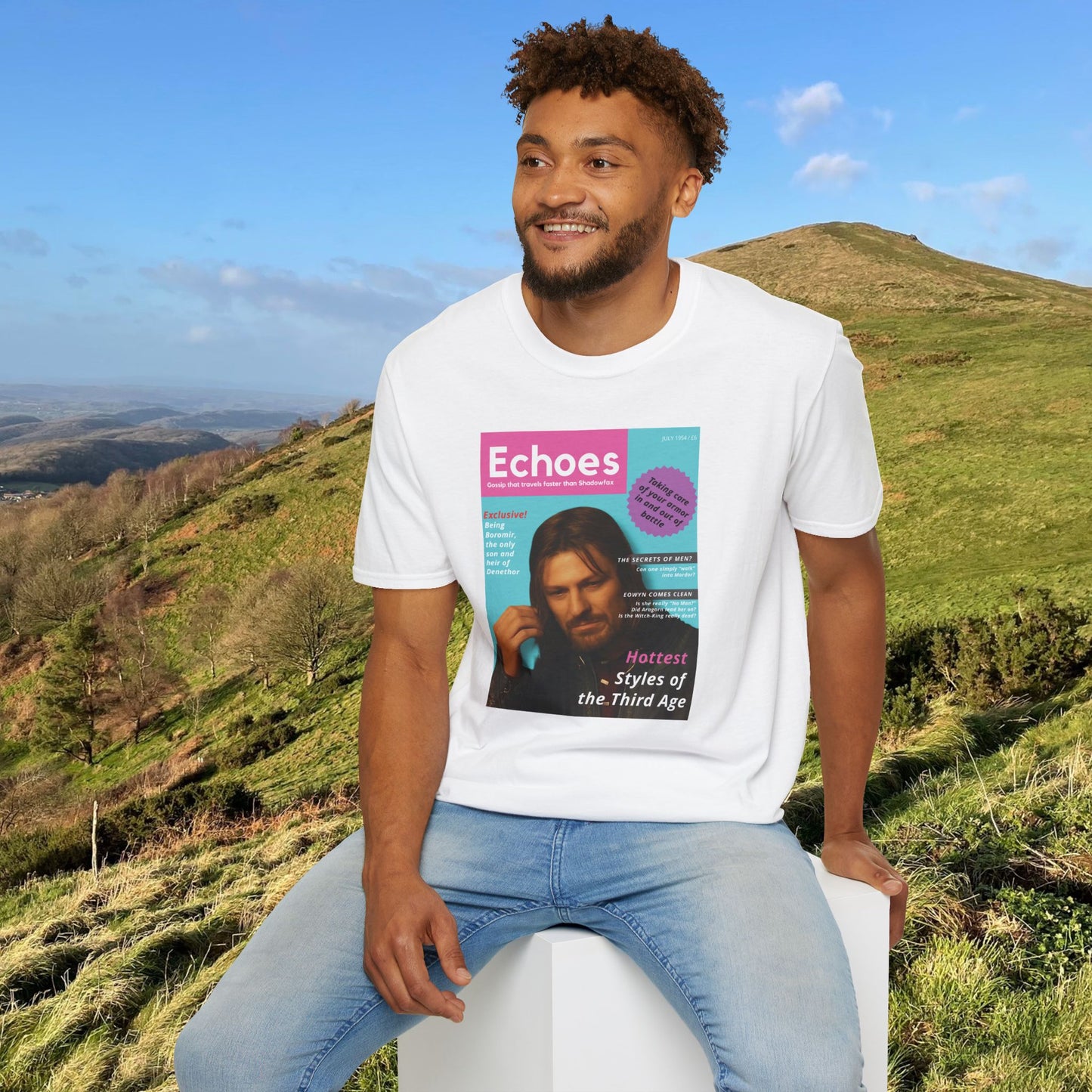 Echoes (LOTR Magazine Cover Shirt) Softstyle T-shirt