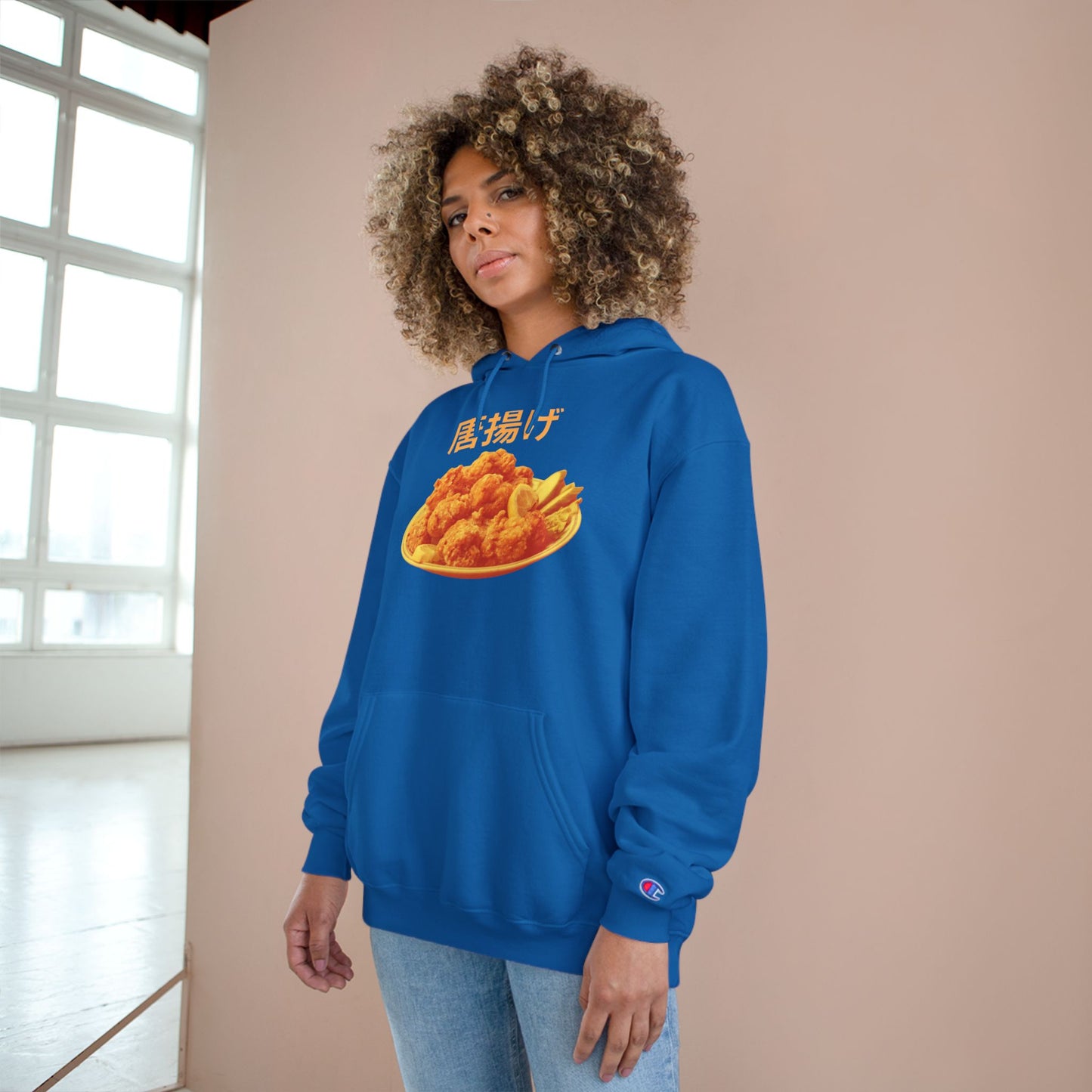 KARAAGE!!!! Medium-Heavy Champion Hoodie