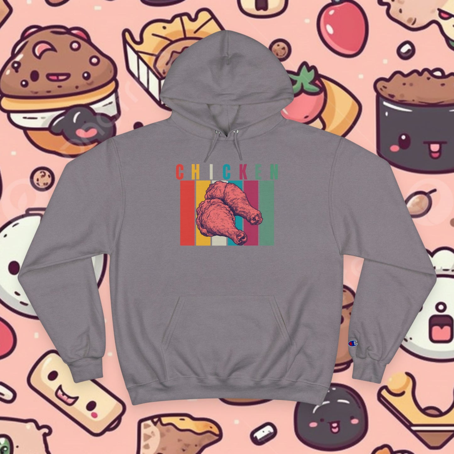 Chicken! Medium-Heavy Champion Hoodie