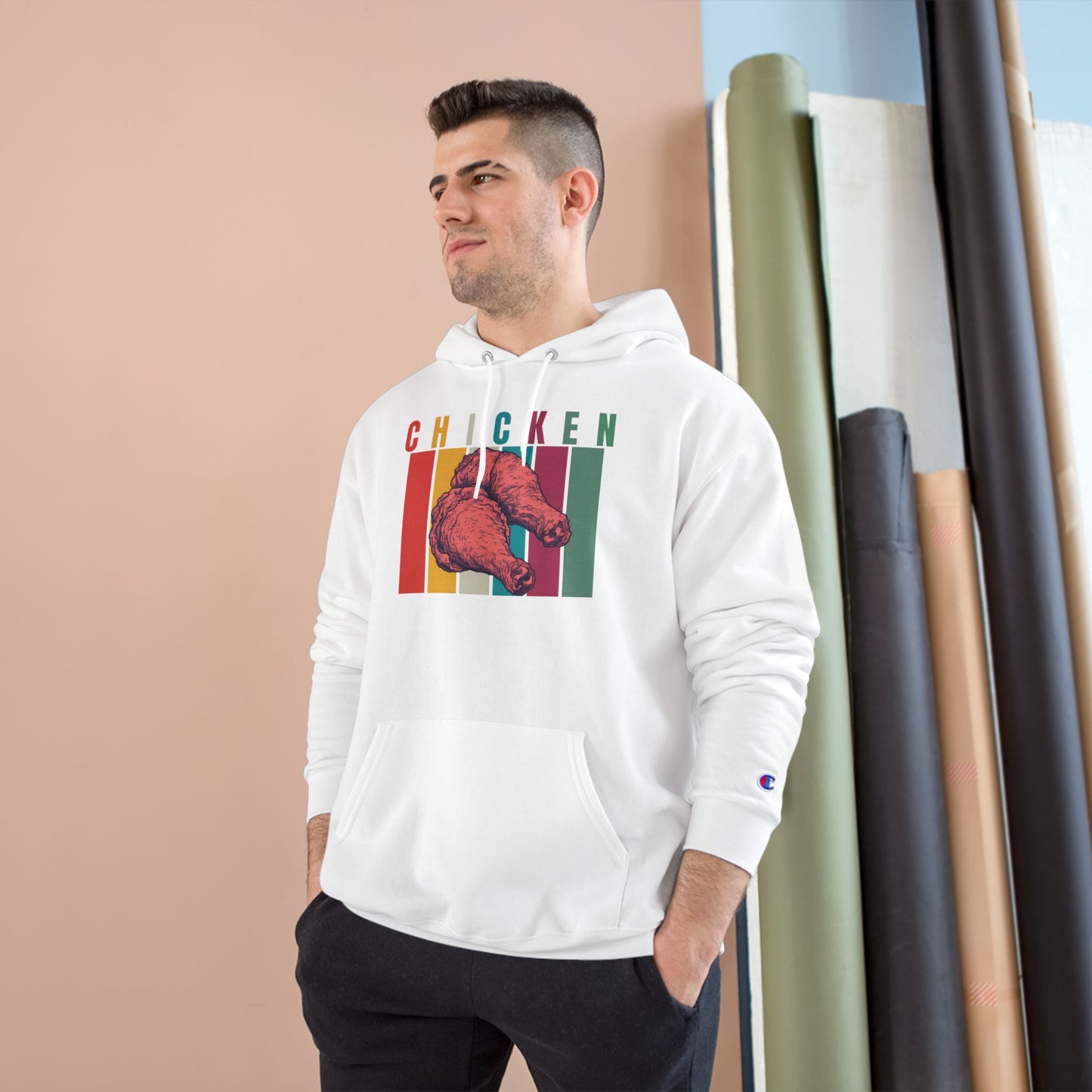 Chicken! Medium-Heavy Champion Hoodie