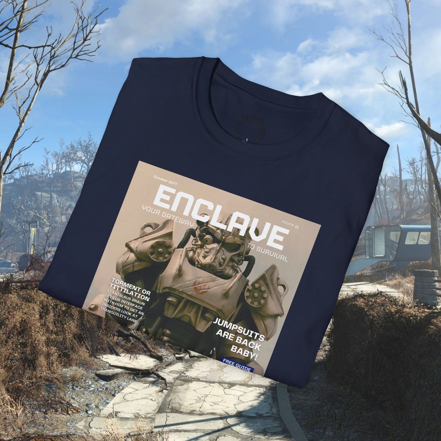 Enclave (Fallout Magazine Cover) Softstyle T-shirt