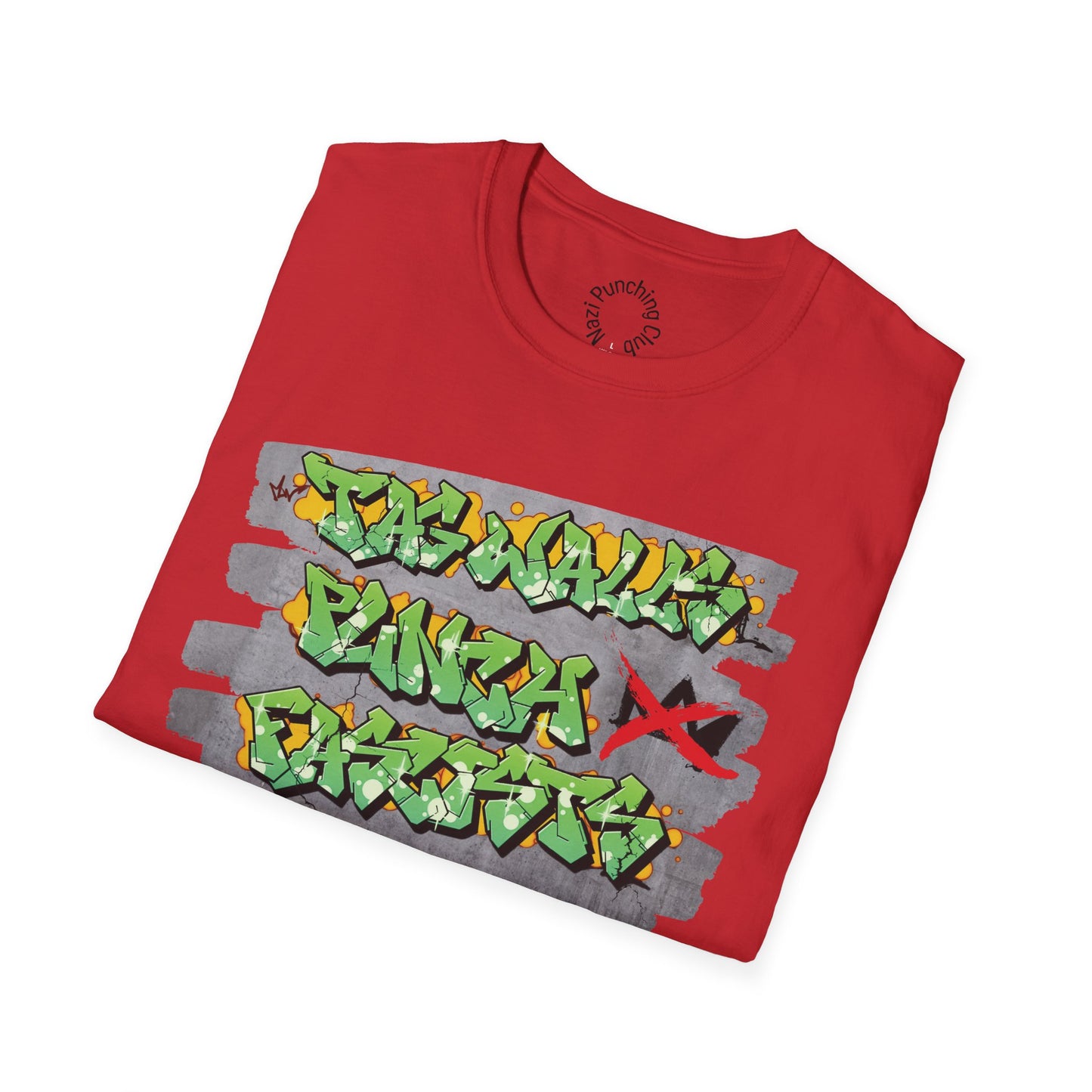 Tag Walls, Punch Fascists Softstyle T-shirt