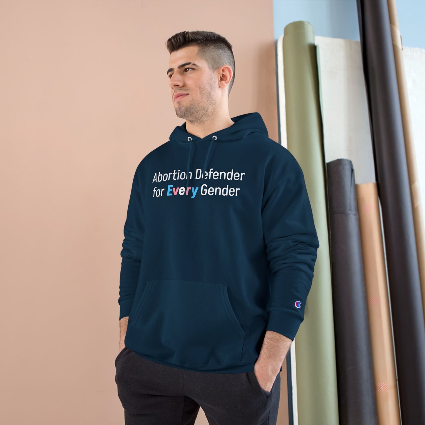 Abortion Defender Medium-Heavy Champion Hoodie