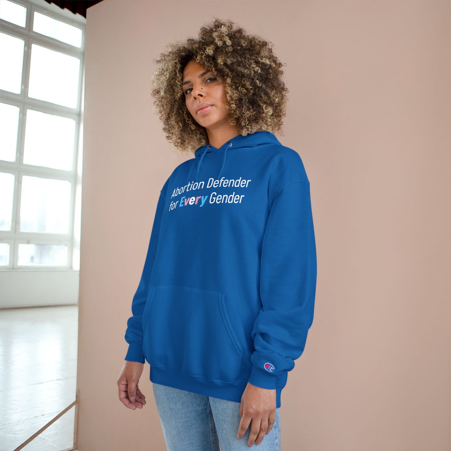 Abortion Defender Medium-Heavy Champion Hoodie