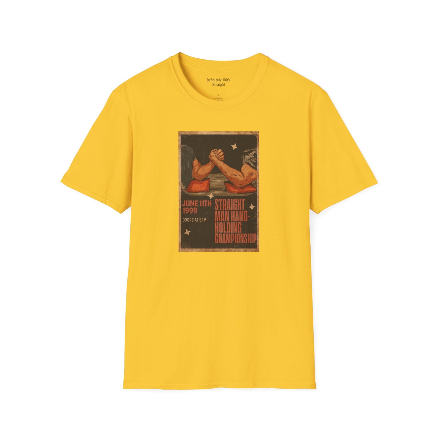Straight Man Hand-Holding Championship Unisex T-Shirt