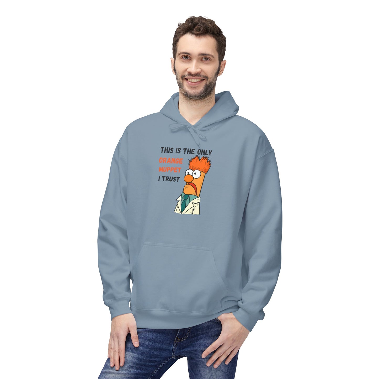 Orange Muppet Relaxed Fit Hoodie
