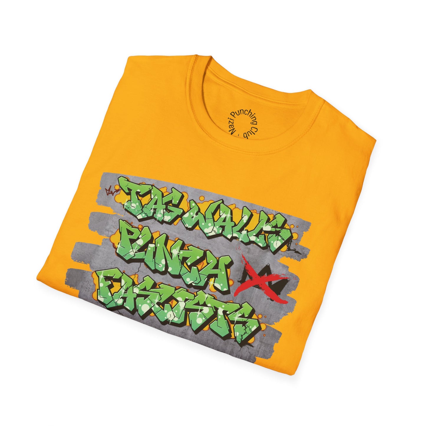 Tag Walls, Punch Fascists Softstyle T-shirt