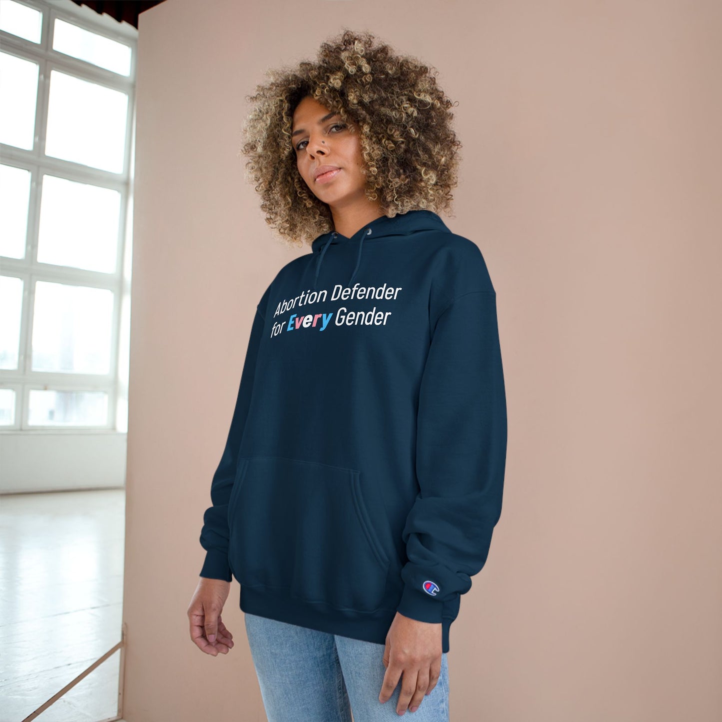 Abortion Defender Medium-Heavy Champion Hoodie