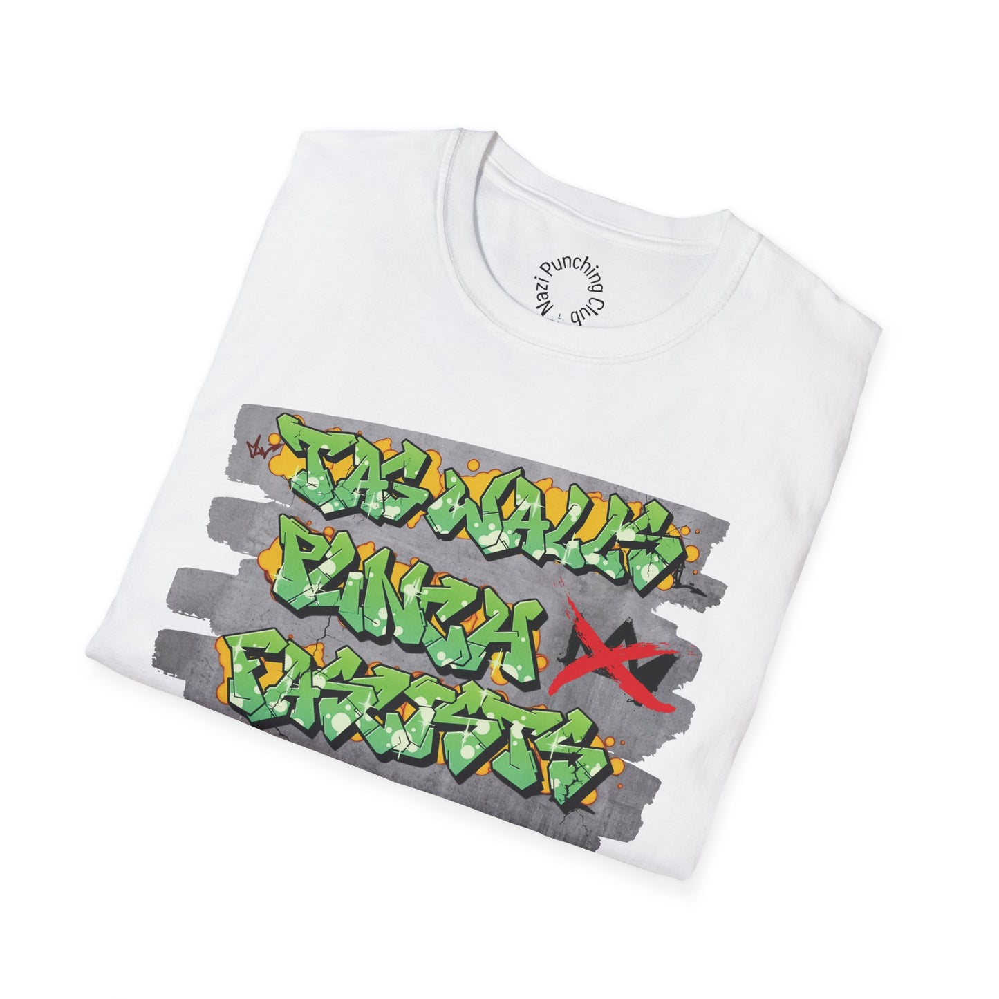 Tag Walls, Punch Fascists Softstyle T-shirt