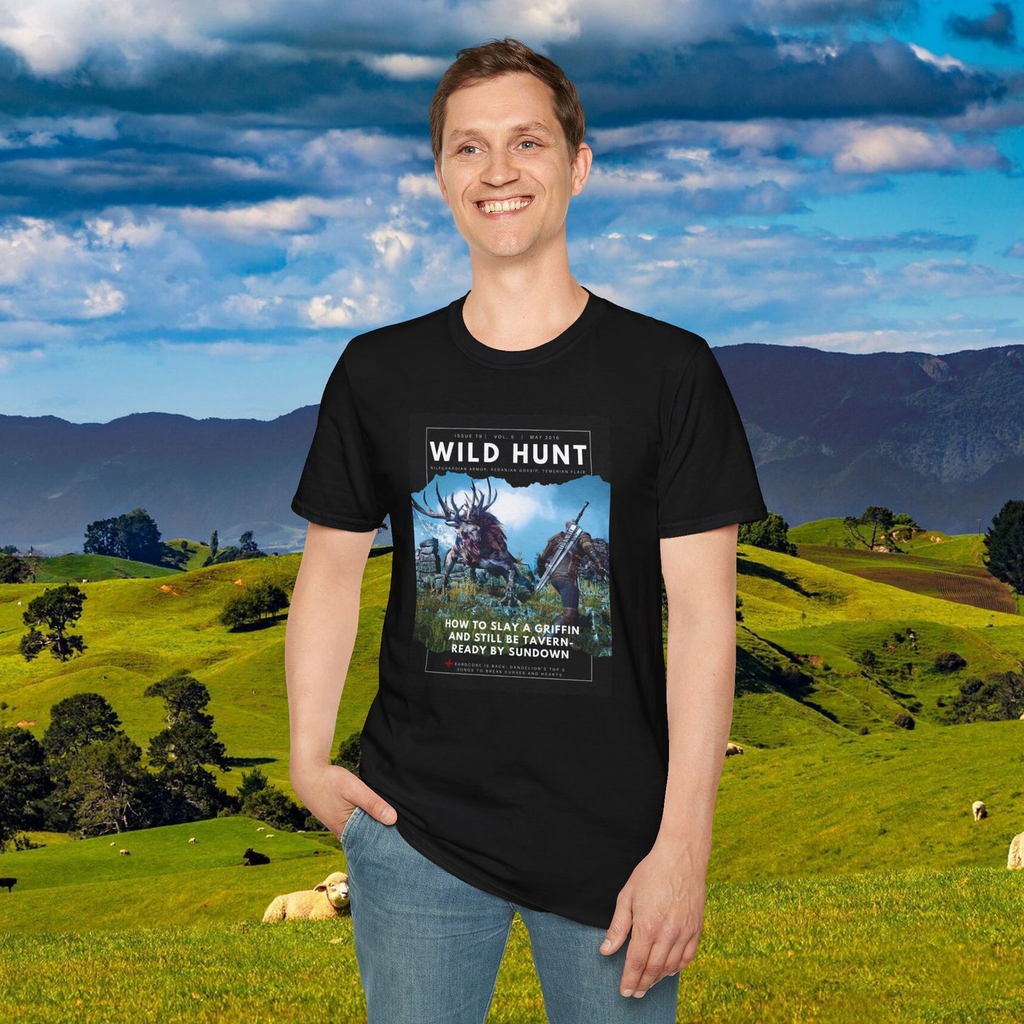 Wild Hunt (Witcher Magazine Cover) Softstyle T-shirt