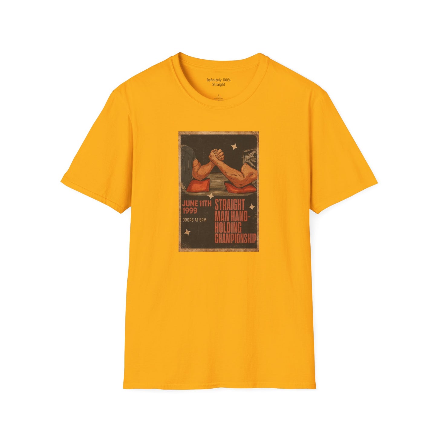 Straight Man Hand-Holding Championship Unisex T-Shirt