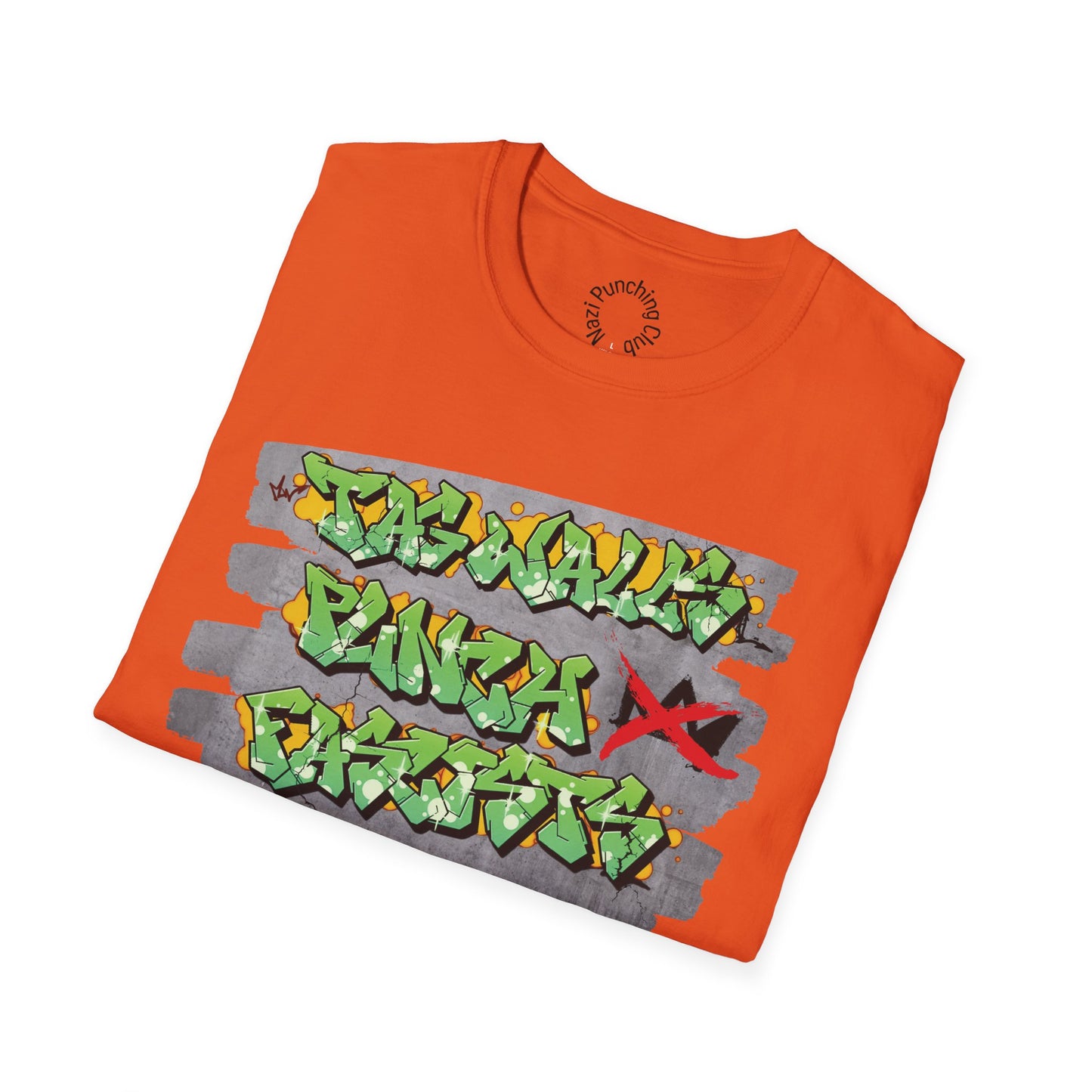 Tag Walls, Punch Fascists Softstyle T-shirt