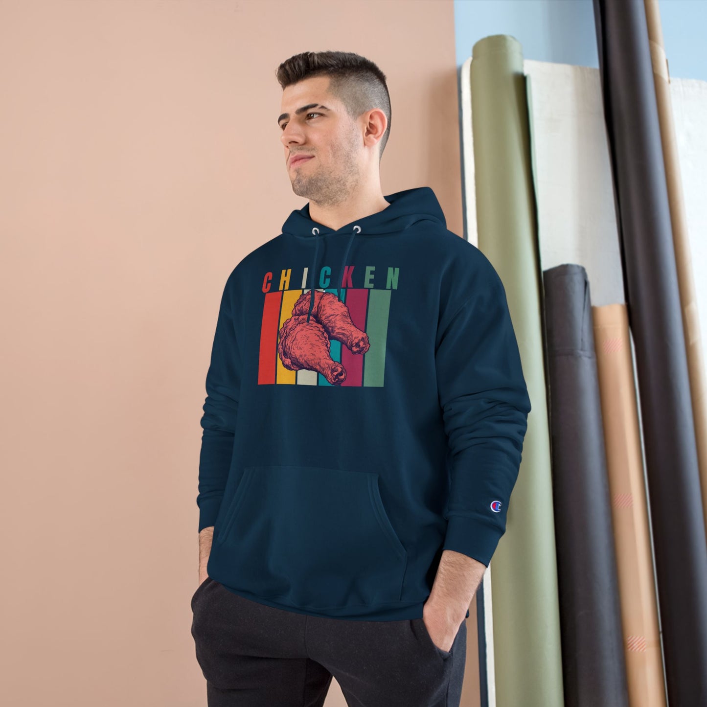 Chicken! Medium-Heavy Champion Hoodie