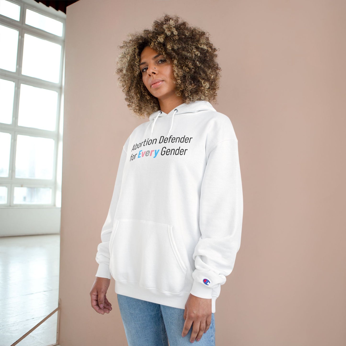 Abortion Defender Medium-Heavy Champion Hoodie