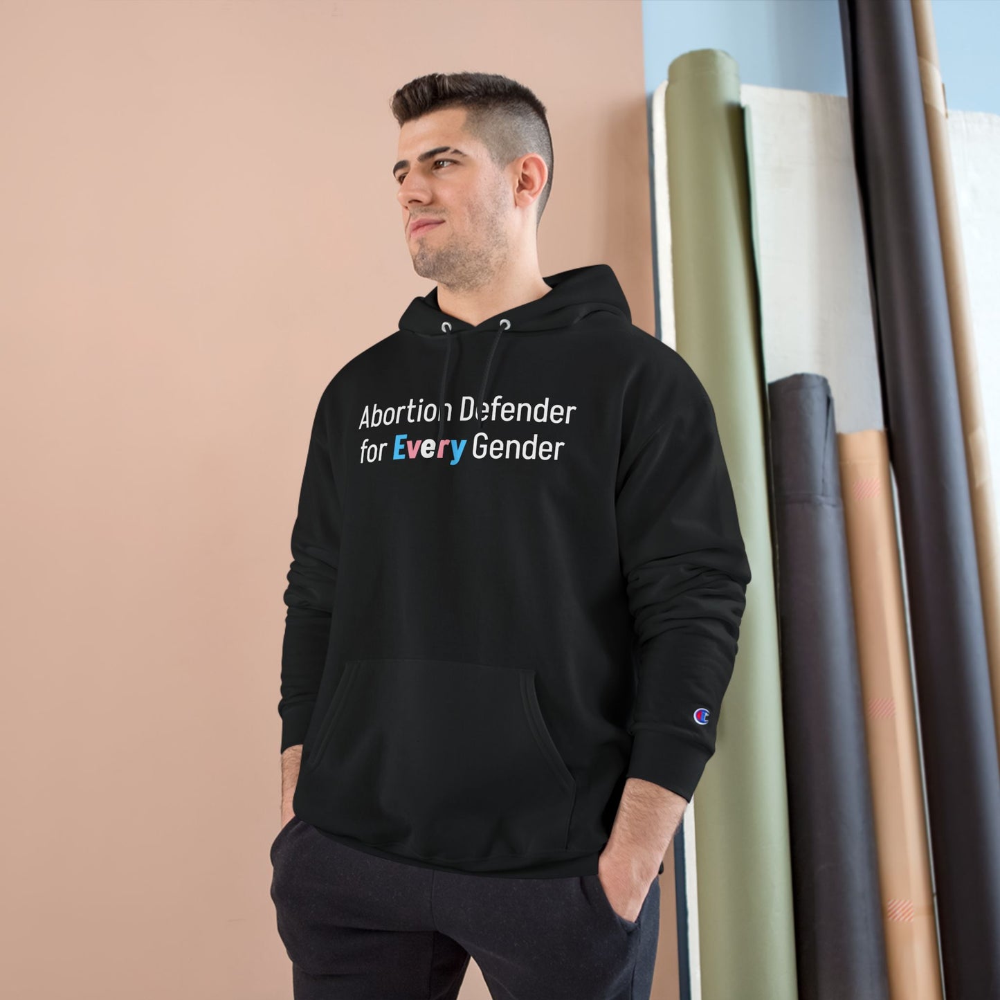 Abortion Defender Medium-Heavy Champion Hoodie