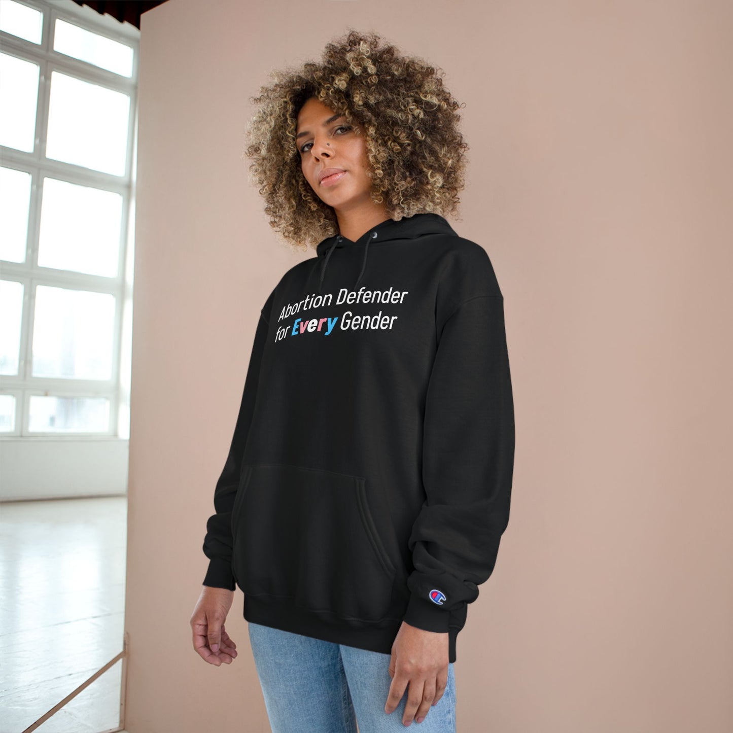 Abortion Defender Medium-Heavy Champion Hoodie