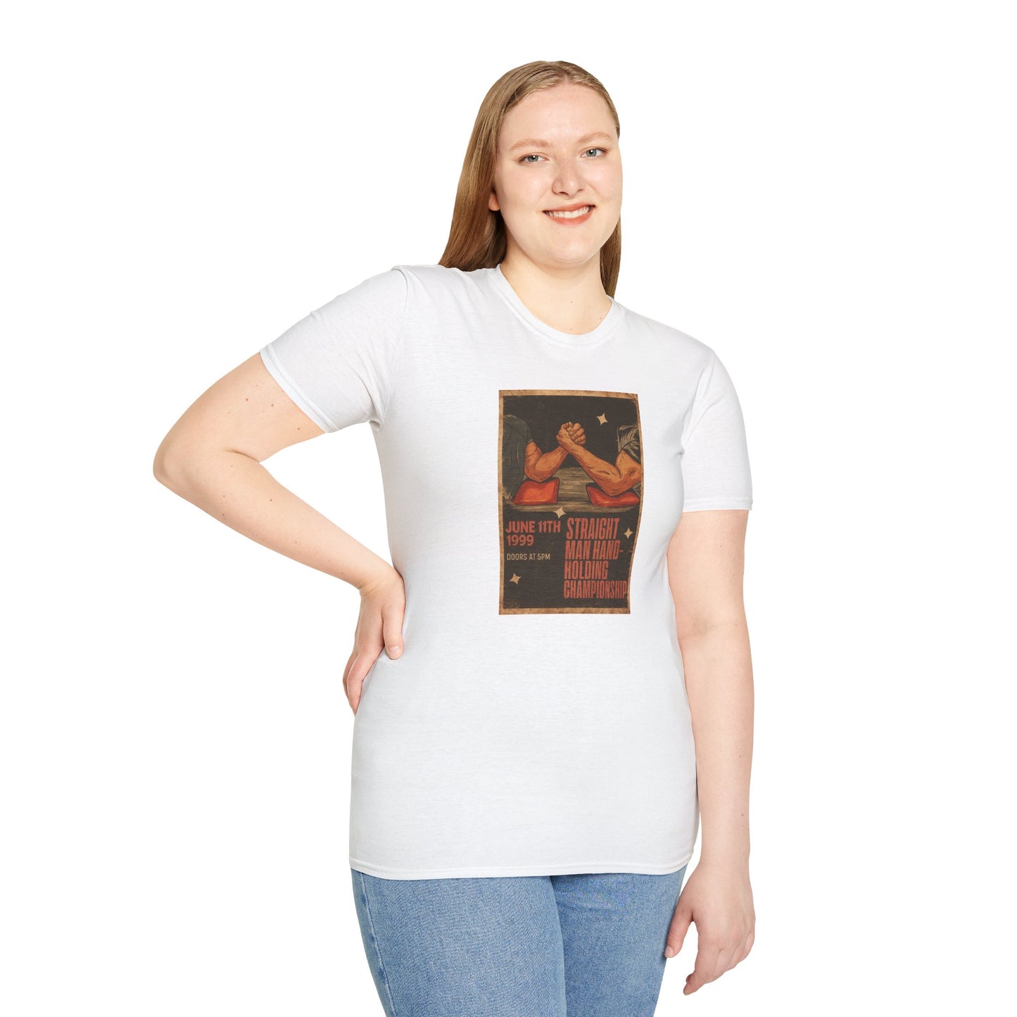 Straight Man Hand-Holding Championship Unisex T-Shirt