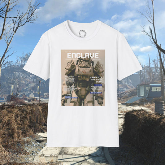 Enclave (Fallout Magazine Cover) Softstyle T-shirt