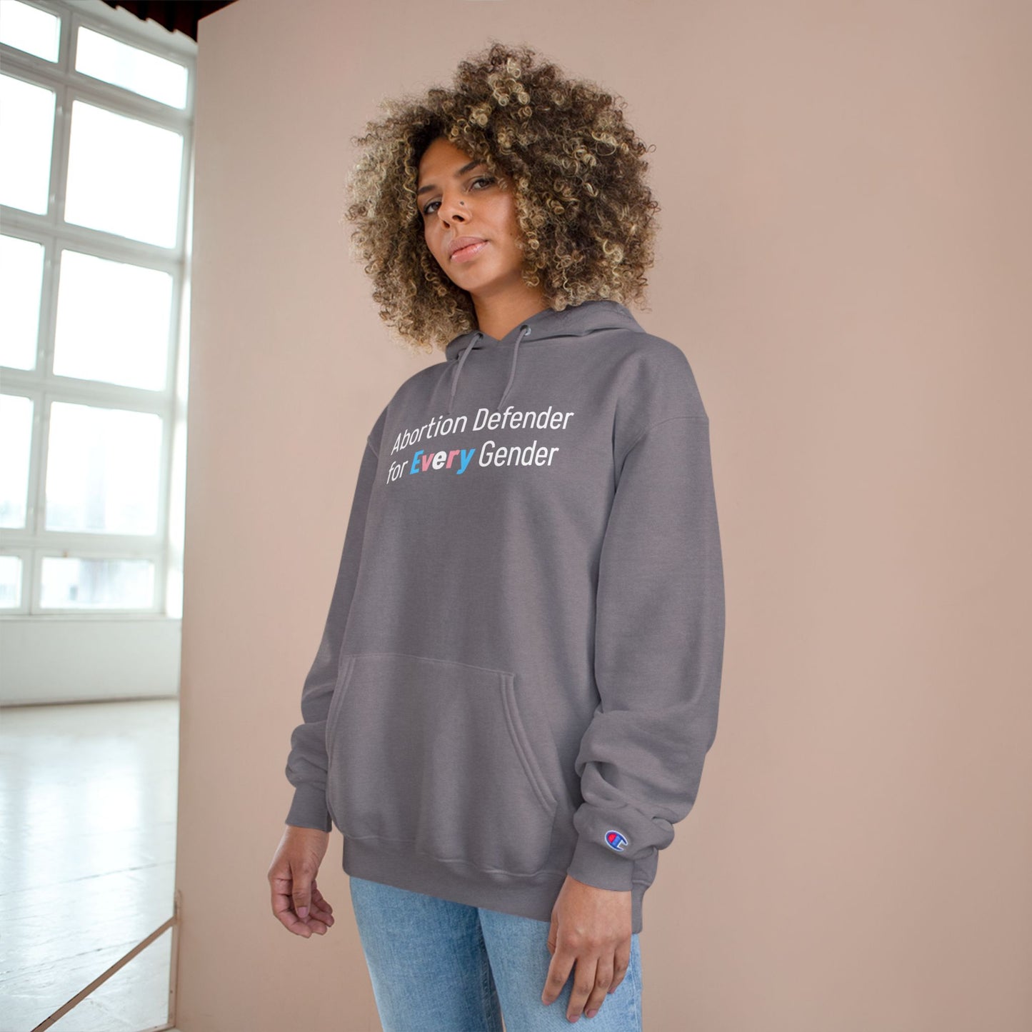 Abortion Defender Medium-Heavy Champion Hoodie